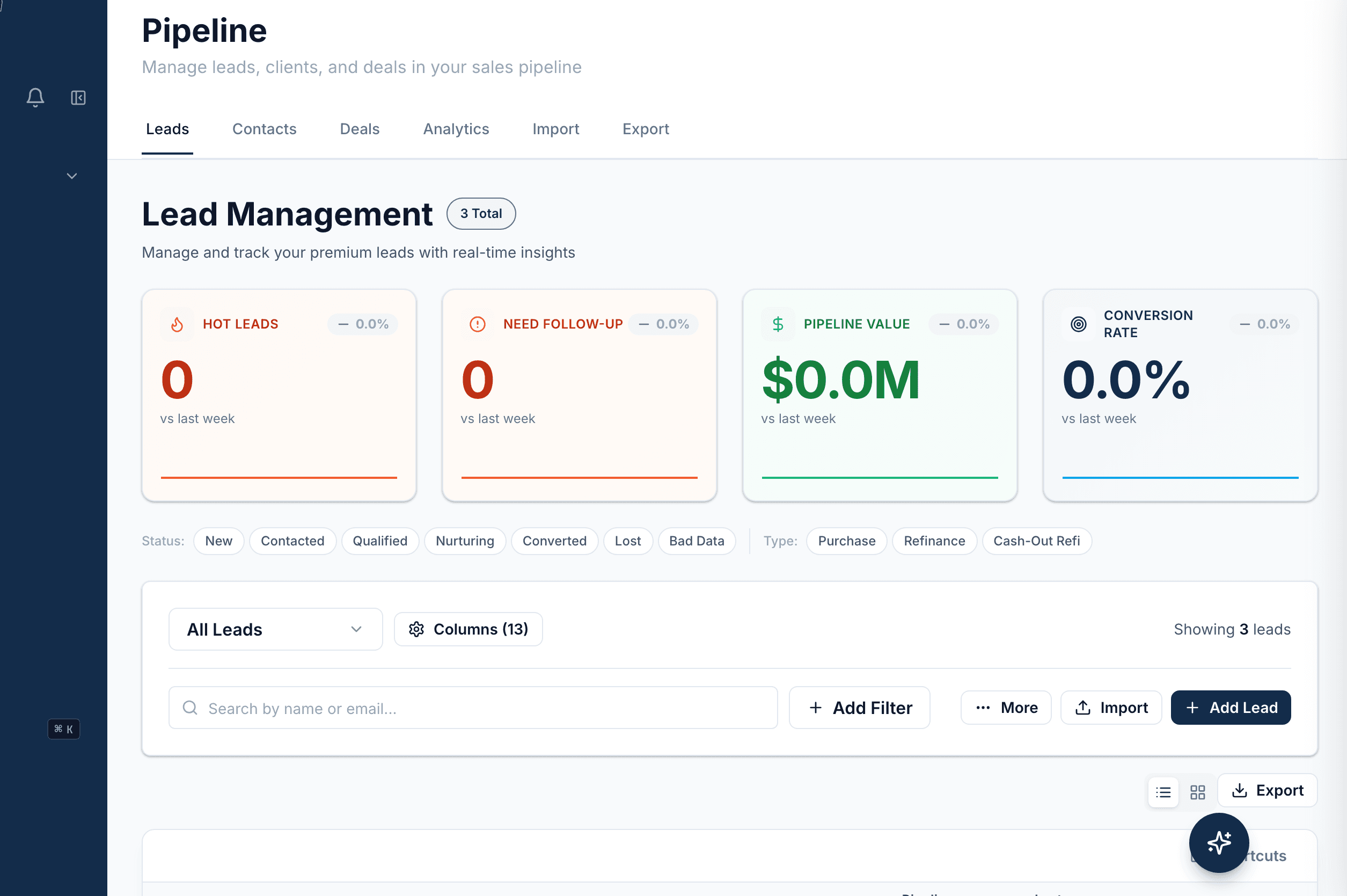 ChosenCRM Contact Management — borrower profiles with full context